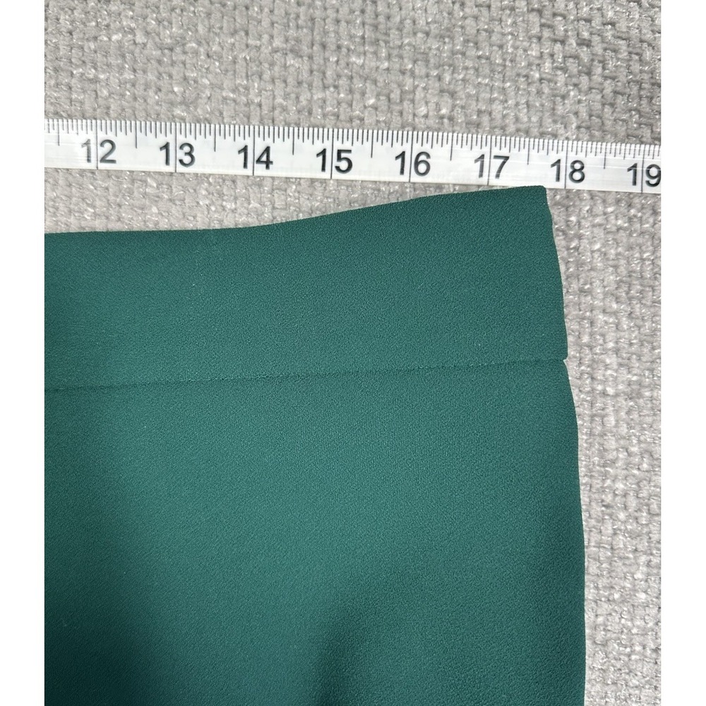 Zara Trousers Womens XL 35x34 Green Pants‎ Career Side Zip - Picture 3 of 10